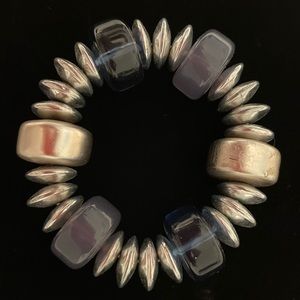 Stretchy bracelet Blue & silver 3/$10 jewelry